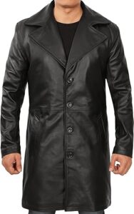Blingsoul Leather Car Coats For Men - Black Real Leather Jacket Men