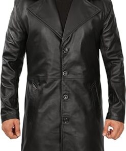 Blingsoul Leather Car Coats For Men - Black Real Leather Jacket Men