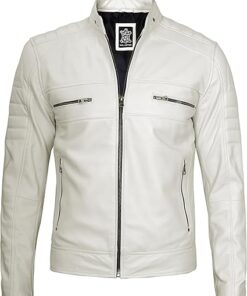 Jackets Cafe Racer Leather Jacket Men - Real Lambskin Natural Grain Leather Motorcycle Jackets For Mens