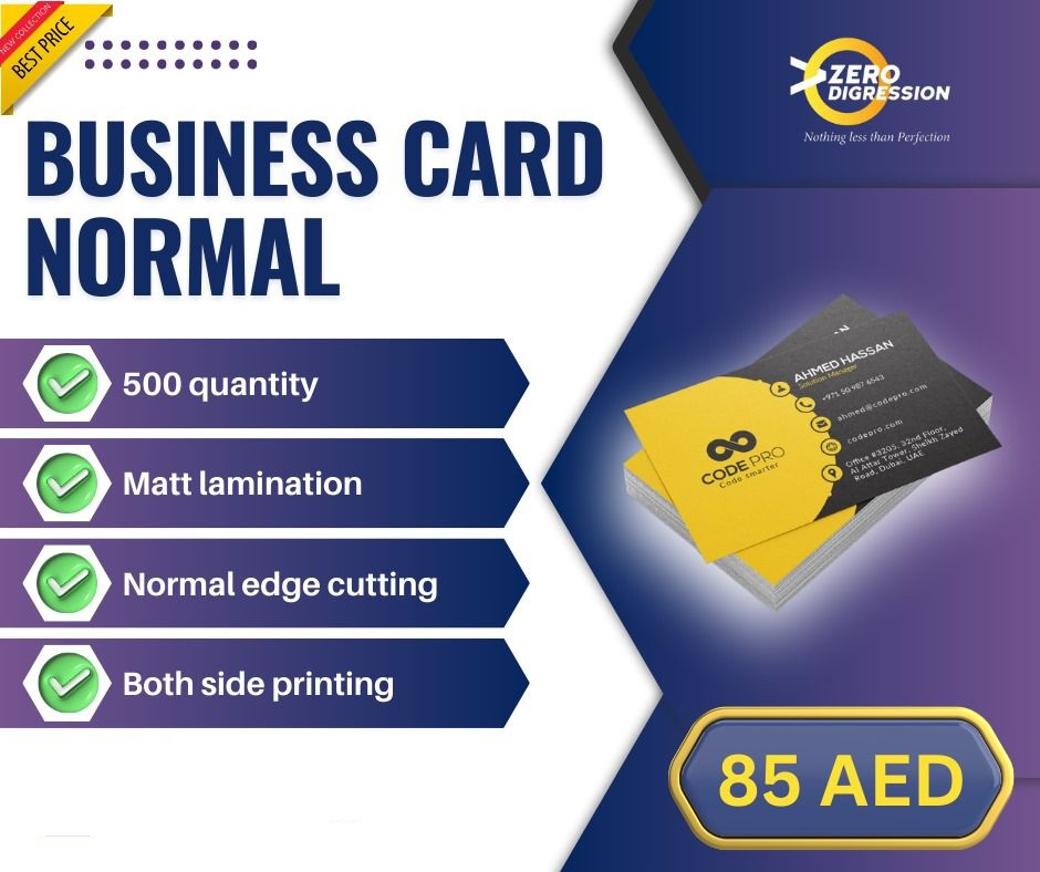 Business Cards Normal Best for Startups/Running Businesses